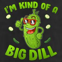 I'm Kind Of A Big Dill Pickle Cucumber Clothes VNeck Garment-Dyed Fleece Hoodie