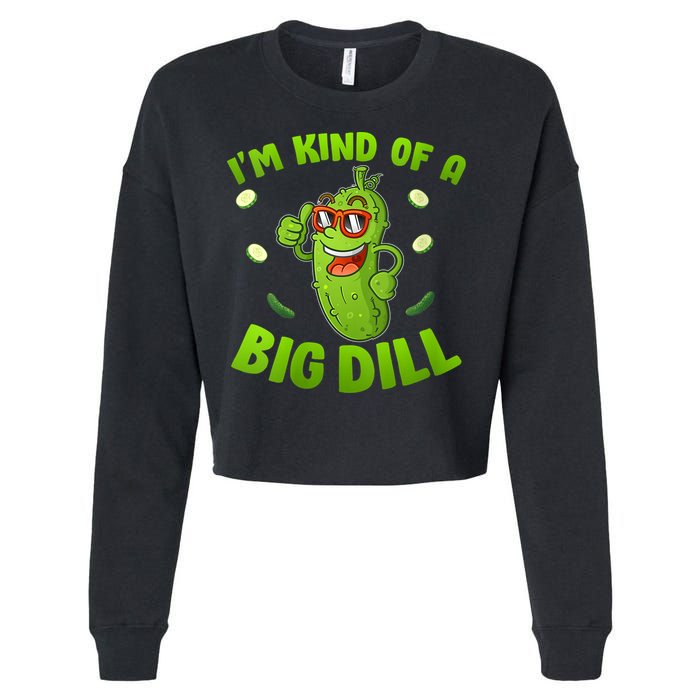 I'm Kind Of A Big Dill Pickle Cucumber Clothes VNeck Cropped Pullover Crew