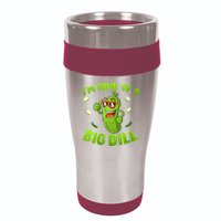 I'm Kind Of A Big Dill Pickle Cucumber Clothes VNeck 16oz Travel Tumbler