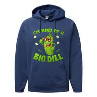 I'm Kind Of A Big Dill Pickle Cucumber Clothes VNeck Performance Fleece Hoodie