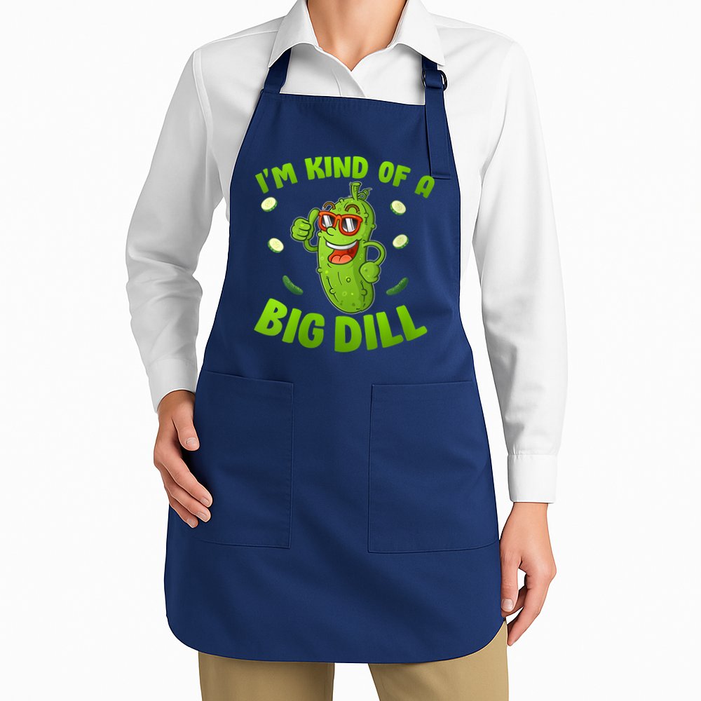 I'm Kind Of A Big Dill Pickle Cucumber Clothes VNeck Apron