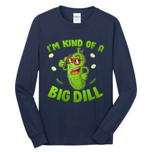 I'm Kind Of A Big Dill Pickle Cucumber Clothes VNeck Tall Long Sleeve T-Shirt