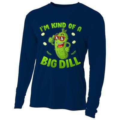 I'm Kind Of A Big Dill Pickle Cucumber Clothes VNeck Cooling Performance Long Sleeve Crew