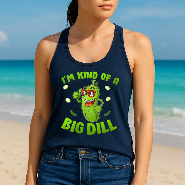 I'm Kind Of A Big Dill Pickle Cucumber Clothes VNeck Womens Tank Top