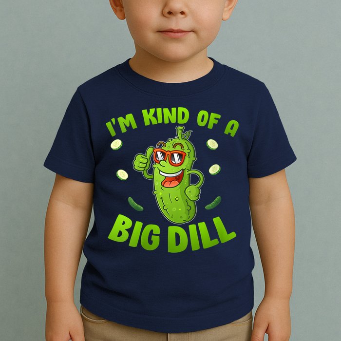 I'm Kind Of A Big Dill Pickle Cucumber Clothes VNeck Toddler T-Shirt