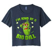 I'm Kind Of A Big Dill Pickle Cucumber Clothes VNeck Crop Top