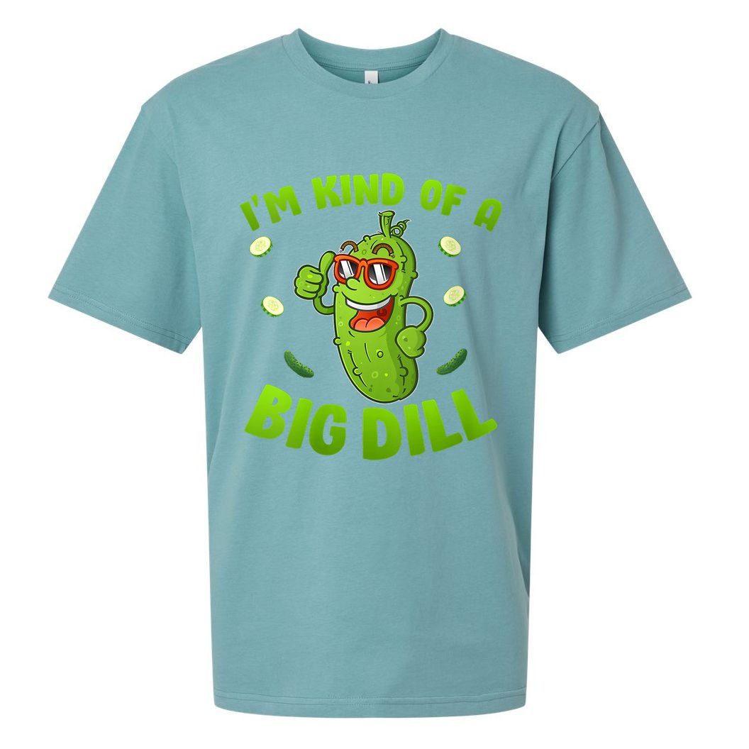 I'm Kind Of A Big Dill Pickle Cucumber Clothes VNeck Sueded Cloud Jersey T-Shirt