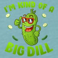 I'm Kind Of A Big Dill Pickle Cucumber Clothes VNeck Sueded Cloud Jersey T-Shirt