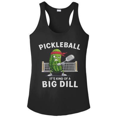 It's Kind Of A Big Dill Funny Gifts Pickleball Player Lover Ladies PosiCharge Competitor Racerback Tank