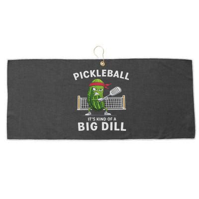It's Kind Of A Big Dill Funny Gifts Pickleball Player Lover Large Microfiber Waffle Golf Towel