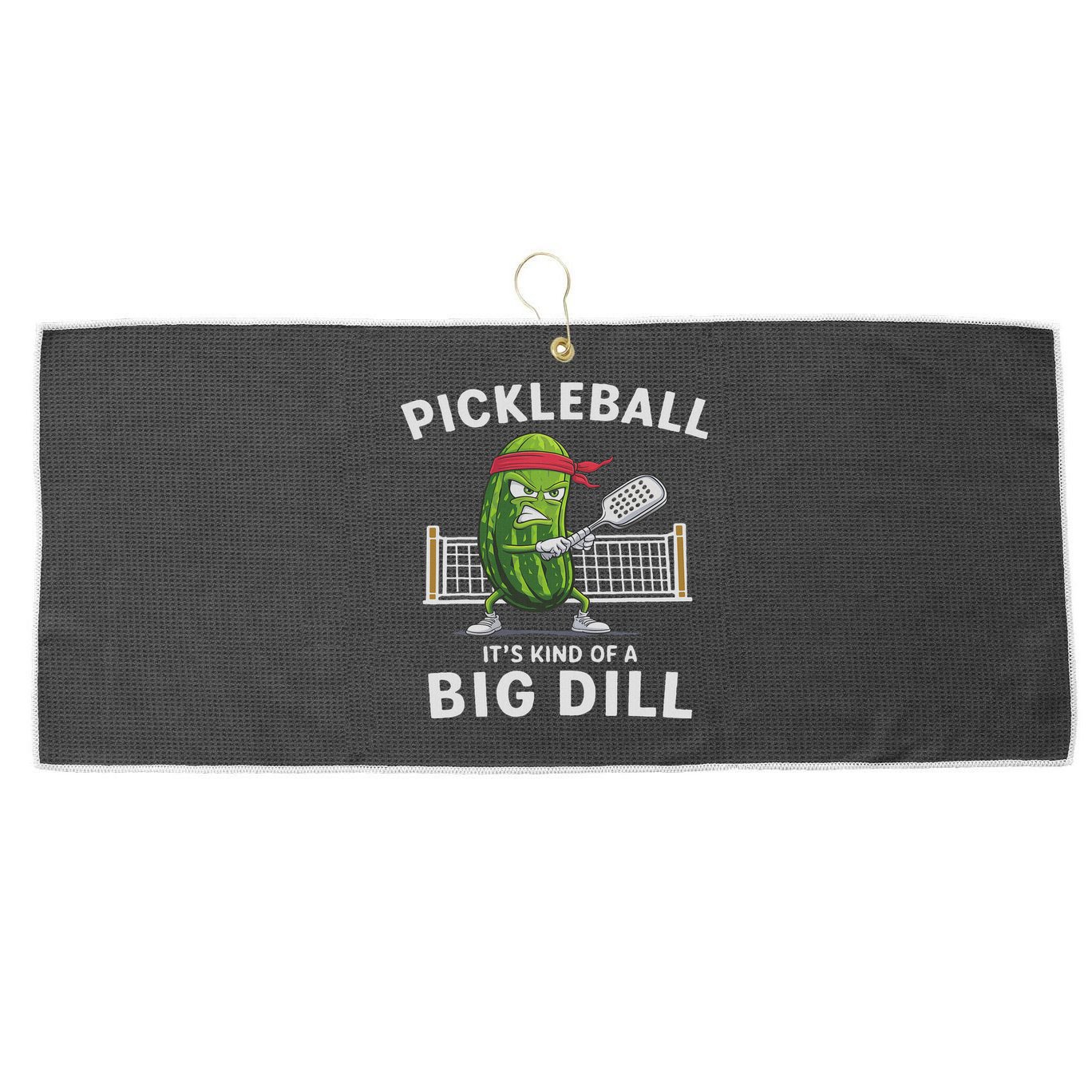 It's Kind Of A Big Dill Funny Gifts Pickleball Player Lover Large Microfiber Waffle Golf Towel