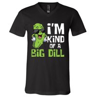 I'm Kind Of A Big Dill - Pickle Cucumber Vegetable Vegan V-Neck T-Shirt