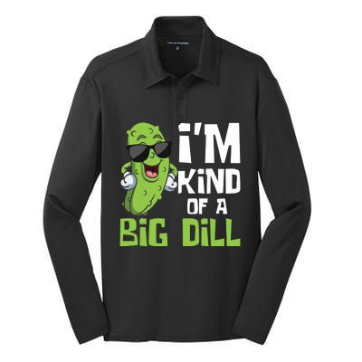 I'm Kind Of A Big Dill - Pickle Cucumber Vegetable Vegan Silk Touch Performance Long Sleeve Polo