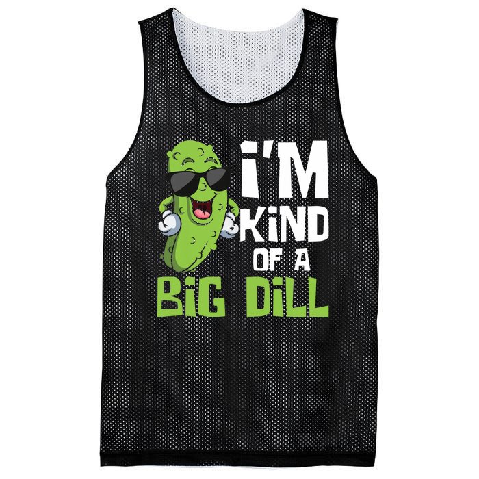 I'm Kind Of A Big Dill - Pickle Cucumber Vegetable Vegan Mesh Reversible Basketball Jersey Tank