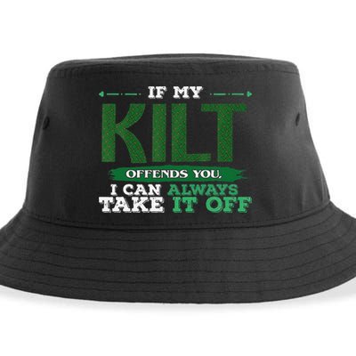 If Kilt Offends I Always Take Saint Patrick's Day Autocollan Sustainable Bucket Hat