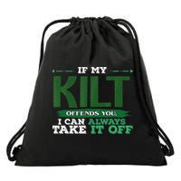 If Kilt Offends I Always Take Saint Patrick's Day Autocollan Drawstring Bag