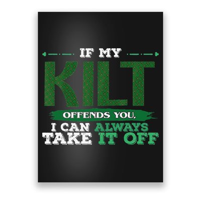If Kilt Offends I Always Take Saint Patrick's Day Autocollan Poster