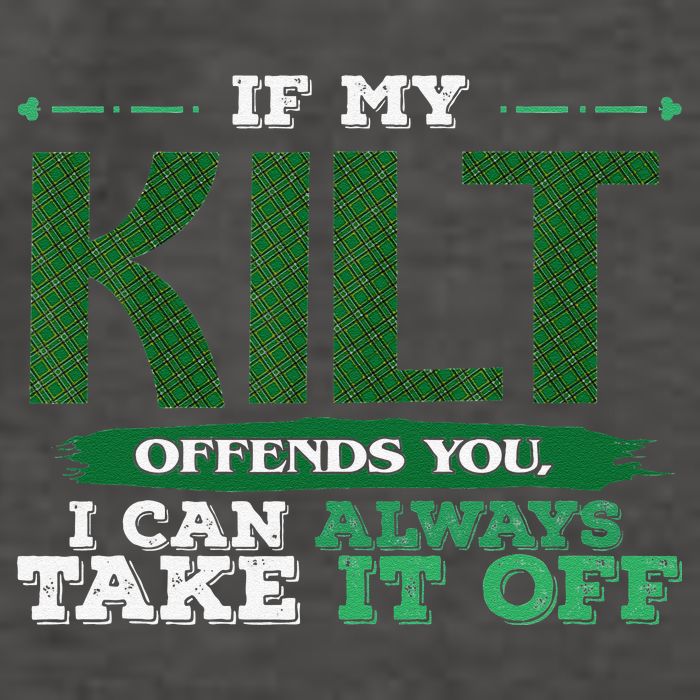 If Kilt Offends I Always Take Saint Patrick's Day Autocollan Vector Backpack
