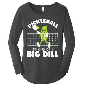 ItS Kind Of A Big Dill Funny Pickleball Paddleball Women's Perfect Tri Tunic Long Sleeve Shirt