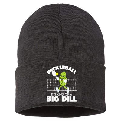 ItS Kind Of A Big Dill Funny Pickleball Paddleball Sustainable Knit Beanie