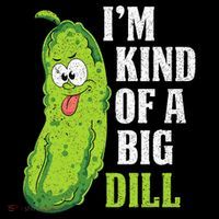 Im Kind Of A Big Dill Funny Pickle Cucumber Lover Pickle High Crown Mesh Back Trucker Hat