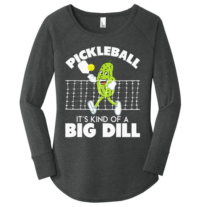 Its Kind Of A Big Dill Funny Pickleball Paddleball Women's Perfect Tri Tunic Long Sleeve Shirt