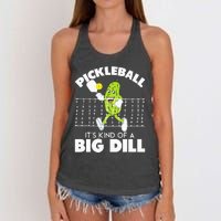 Its Kind Of A Big Dill Funny Pickleball Paddleball Women's Knotted Racerback Tank