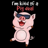 I’m kind of Pig Deal Funny Pig 7-Panel Snapback Hat