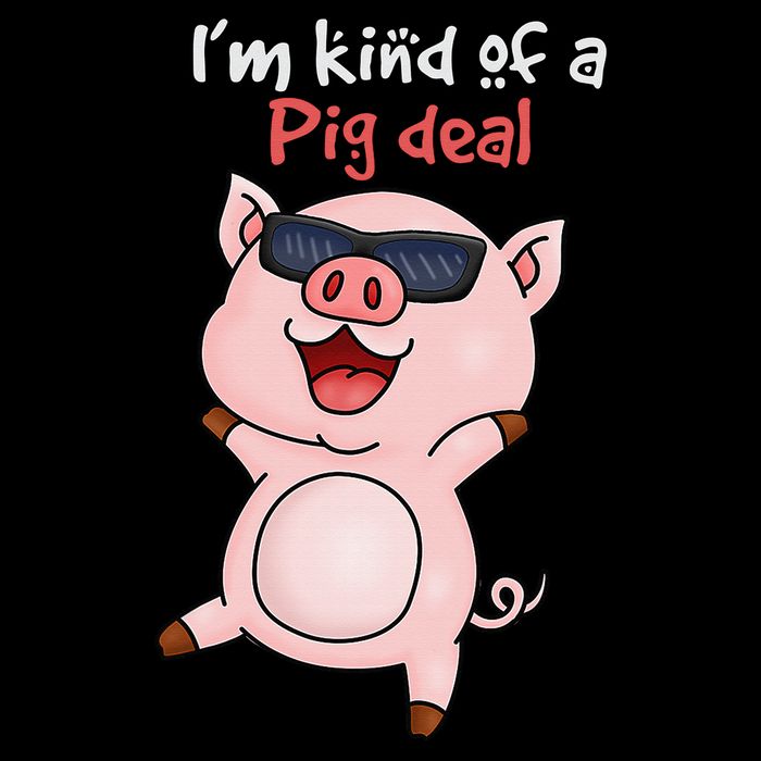 I’m kind of Pig Deal Funny Pig 7-Panel Snapback Hat