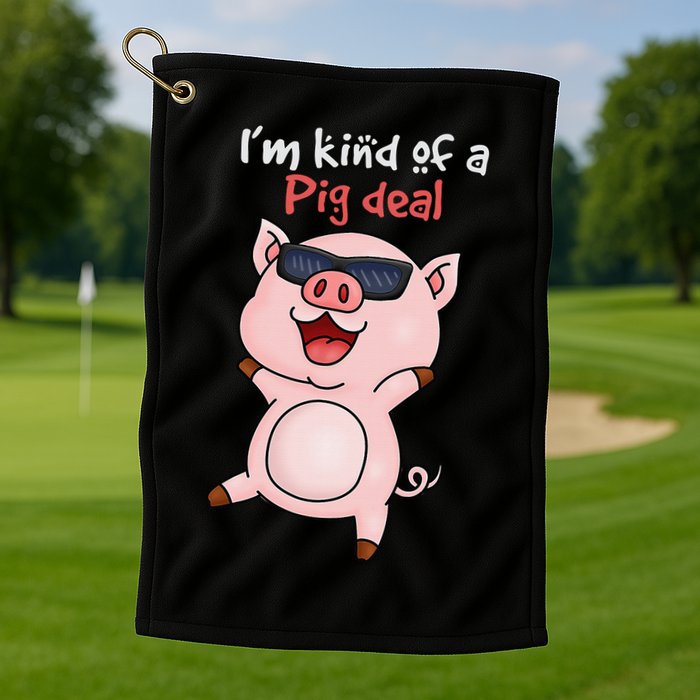 I’m kind of Pig Deal Funny Pig Golf Towel