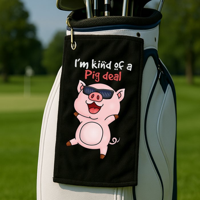 I’m kind of Pig Deal Funny Pig Golf Towel