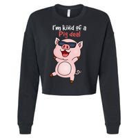 I’m kind of Pig Deal Funny Pig Cropped Pullover Crew