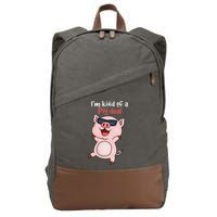 I’m kind of Pig Deal Funny Pig Cotton Canvas Backpack