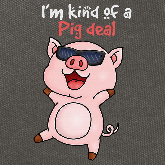 I’m kind of Pig Deal Funny Pig Cotton Canvas Backpack