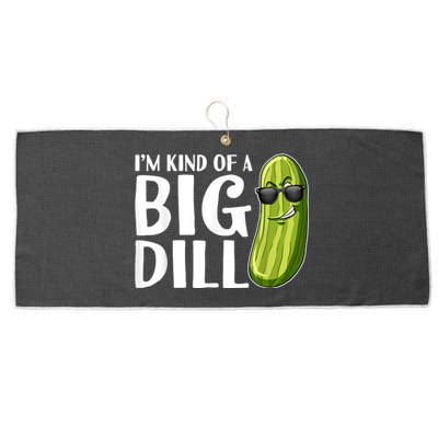 Im Kind Of A Big Dill Funny Pickle Large Microfiber Waffle Golf Towel