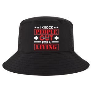 I Knock People Out For Living Anesthesia CRNA Cool Comfort Performance Bucket Hat