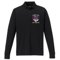 I Know Play Like A Girl Try To Keep Up Pool Billiard Player Gift Performance Long Sleeve Polo