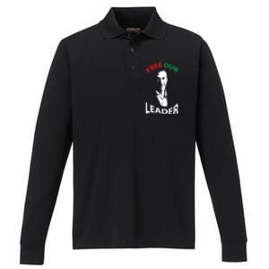 Imran Khan PTI Shirts Imran Khan Absolutely Not Performance Long Sleeve Polo