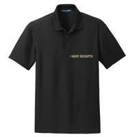 I Keep Receipts Dry Zone Grid Polo