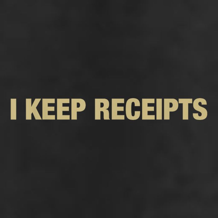 I Keep Receipts Golf Towel
