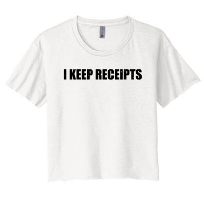 I Keep Receipts Women's Crop Top Tee