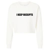 I Keep Receipts Cropped Pullover Crew