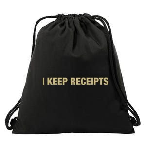 I Keep Receipts Drawstring Bag