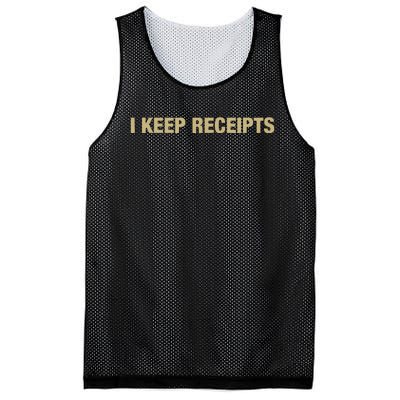 I Keep Receipts Mesh Reversible Basketball Jersey Tank