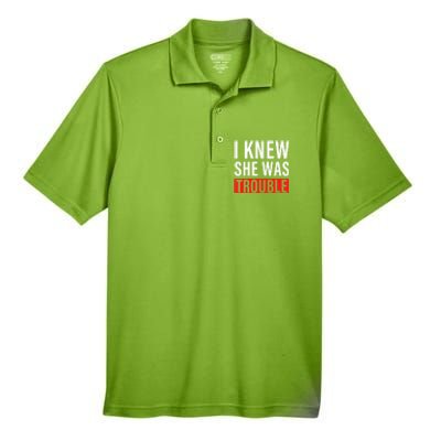 I Knew She Was Trouble Quote Men's Origin Performance Pique Polo