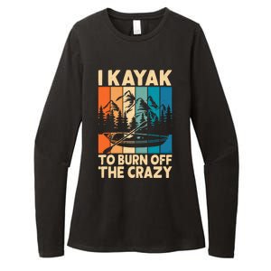 I Kayak To Burn Off The Crazy Kayaking Lover Funny Kayaker Gift Womens CVC Long Sleeve Shirt