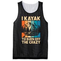 I Kayak To Burn Off The Crazy Kayaking Lover Funny Kayaker Gift Mesh Reversible Basketball Jersey Tank