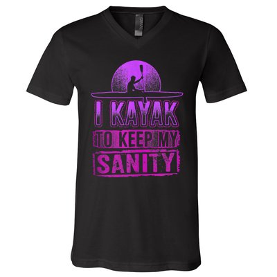 I Kayak To Keep My Sanity Funny Kayakers Kayaking Cute Gift Tank Top V-Neck T-Shirt