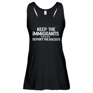 Immigrants Keep The Immigrants Deport the Racists Ladies Essential Flowy Tank