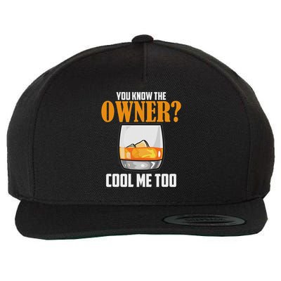 I Know The Owner Too Drinks Server Mixologist Bartender Wool Snapback Cap